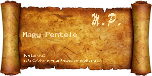 Magy Pentele névjegykártya